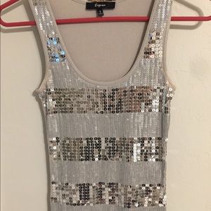 Silver sparkles tank top